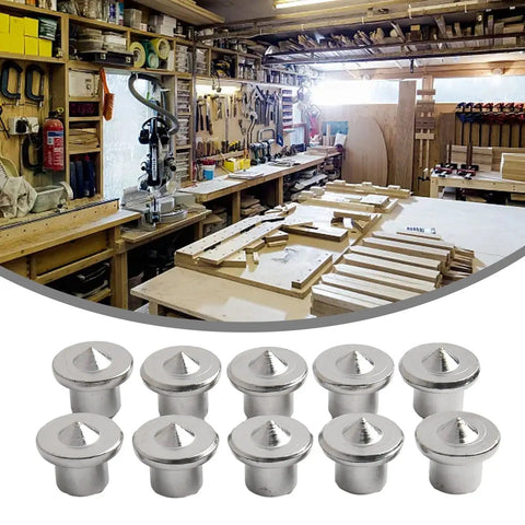 Pro Grade Dowel Center Pin Set For Woodworking, Ten Steel Alignment Pins With Chrome Plating, Mark Holes For 6, 8, 10, 12mm in workshop