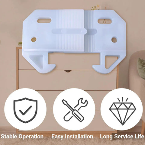 Quick Install White Drawer Guide Replacement Tracks With Screw Kit Adjustable One To One Half Inch No Sweat Hardware For Vintage Dressers Smooth Glide Diy Renovation Fix