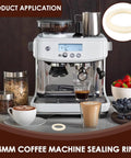 Espresso machine with 2 Pack 54mm Silicone Steam Ring For Espresso Machines, Grouphead Gasket Replacement in kitchen setting