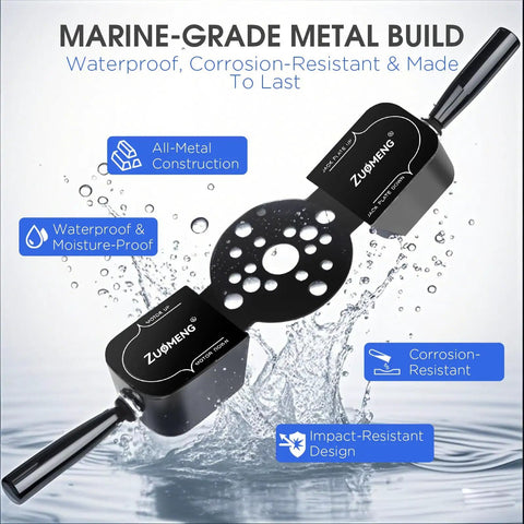 Dual Trim and Jack Plate Switch With Fingertip Blinker Style Bezel Control For Seastar Hydraulic Steering Compatible With Rack Safe T NFB Xtreme Tilt Helm Marine Grade Metal Easy Install
