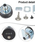 Drawer Combination Lock With Key And Password Code For File Cabinets And Storage Doors 30mm Black Cam Lock details