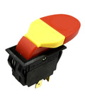Top Shelf On Off Paddle Switch For Sears Craftsman 137 Table Saw And Drill Press With Removable Safety Key, red and yellow housing.