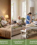 Sturdy Electric Lifting Bed Backrest With Adjustable Angle For Seniors And Patients, features heavy duty carbon steel frame in use.