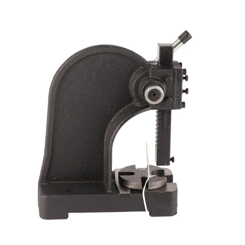 Straight Up Heavy Duty 1 Ton Manual Arbor Press For Riveting And Bearing Punching With Rock Solid Carbon Steel Construction, side view.