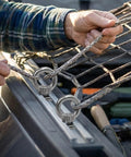 Attaching net using 18 Piece M6 T Track Mount Tie Down Anchor Kit 304 Stainless Steel T Slot Bolts With Eye Bolts on truck rack