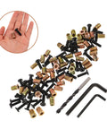 Wood Furniture Threaded Inserts Kit With Bolts Nuts Wrenches And Drill Bit 50 Piece Metal Connector Hardware Set