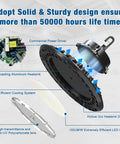 Ultra Bright 200W UFO LED High Bay Light with 30000 Lumens at 5000K 150LM/W DLC and ETL Listed design features