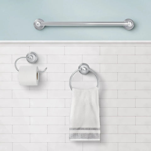 Preston Collection Polished Chrome Bathroom Hand Towel Ring Wall Mounted Towel Holder That Makes It A Snap To Install