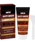 Copper anti-seize brake lubricant tube with packaging and spatula, ideal for high-temperature automotive maintenance, 1oz