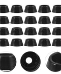 20 Pack Rubber Furniture Feet Pads With Stainless Steel Washers, Easy Install Grippy Non Slip Anti Skid Leg Caps