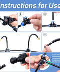 Instructions for 65 Foot Drip Irrigation Kit With Quick Connect Micro Mist No Fuss Watering System For Greenhouse And Garden Plug And Play