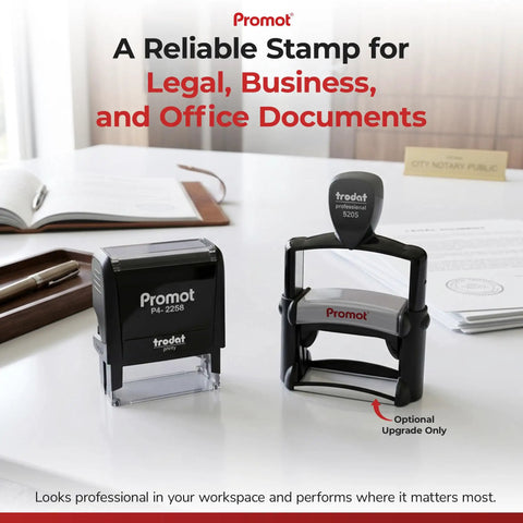 State Specific Self Inking Notary Stamp For All States With Crisp Clear Impressions on office desk