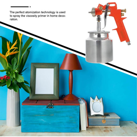 Heavy Duty Pneumatic Paint Sprayer Built Tough As Nails For Clean Smooth Automotive And Fence Coatings No Fuss Setup on a colorful table.