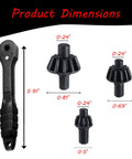 Universal Magnetic Ratcheting Drill Chuck Key Three In One Electric Drill And Drill Press Spanner with dimensions indicated.