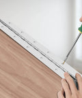 Two Pack Heavy Duty Piano Hinge Set, 2 Inch Open Width By 20 Inch Length, 0.06 Inch Thick Stainless Steel With Holes being installed