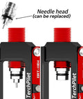 Close-up of needle driver component in All In One Hydraulic Hose Repair Kit With Aluminum Cutter, Needle Driver, And 8 Brass Olives