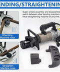 Heavy Duty Handheld Electric Hydraulic Rebar Bender And Straightener Machine Built Like A Tank Jobsite Gear for bending steel rods