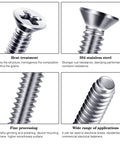 30 Pack Extra Long Electrical Outlet Screws In Mixed Sizes 1.5 Inches showing heat-treated stainless steel screws for durability.