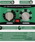 Control panel of Pro Jewelry Polisher Tumbler 5kg 11lbs Barrel Polishing Machine with speed regulation and time control.