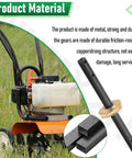 Replacement Tiller Shaft Tine Assembly Model 4651 and metal gear, shown with FG100 tiller background, durable and easy to install.