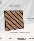 Teak Acoustic Wall Panels 16 Pack 12x12 Inch Sound Dampening Home Office Setup Ditch The Echo Crush Street Noise Nrc 0.95 wood grain design with black stripes