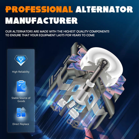 Illustration of 12V 80A Beefed Up Alternator For 3 4L V6 Engines emphasizing professional manufacturing quality.