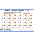 Massive 480 Piece Multilayer Ceramic Capacitor Kit With 24 Values From 10pF To 10uF, Handy Storage Guide Displayed