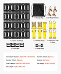 E Track Tie Down Kit with Four Rails and Twenty One Accessories for Garages and Trailers Includes Two Ratchet Straps