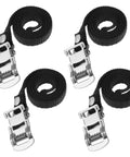 4 straps from 2 Pair Bike Pedal Straps For Universal Replacement Foot Pedal Straps With Toe Clips For Outdoor Cycling And Indoor Stationary Bikes Heavy Duty Nylon Abrasion Resistant Easy Adjustable Fit