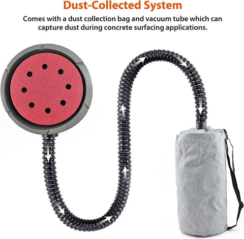 Electric Drywall Sander With Vacuum And LED Lights 750W Pro Grade Power dust collection system with vacuum tube and dust bag