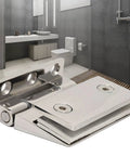 Heavy Duty Stainless Steel Glass Door Hinges For 90 Degree Frameless Showers Adjustable With Flexible Rubber Pads, detailed view.