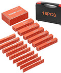 Pro Grade Router Table Setup Bars Kit, 14 Piece Precision Aluminum Blocks With Laser Engraved Size Markings, Storage Case