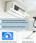 Sddpulse Handheld Steam Cleaner High Temp Portable for deep cleaning air conditioning units, showcasing steam control and flexible nozzle.