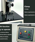 Electric Tensile Testing Machine With 10N To 2000N Digital Push Pull Gauge And 450mm Stroke Overload And Limit Protection For Textiles Sports And Scientific Research Data Logging Up To 999 Tests, clamp view