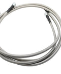 Beefy 70 Inch Flexible Stainless Steel Braided Transmission Cooler Lines Kit with six AN to NPT adapters visible, coiled view.
