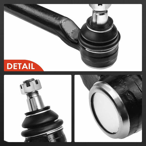 Beefed Up Front Outer Tie Rod End For Subaru Vehicles Like Outback Forester Impreza Crosstrek Legacy WRX And STI Built For Strength Direct Fit Replacement Durable Steel Steering Linkage Supports AWD Models Reliable Handling close-up steel ball joint and boot