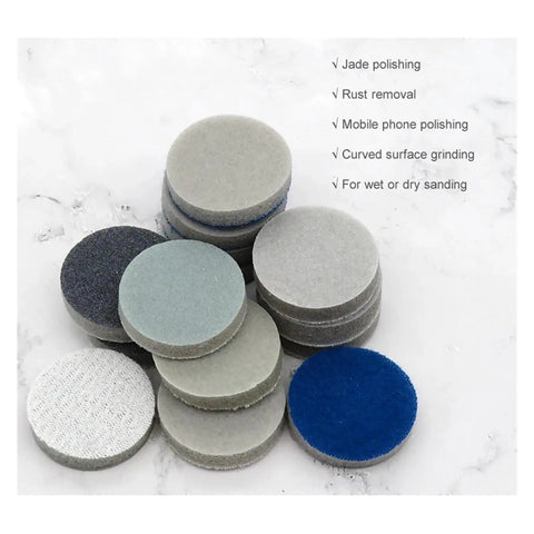 Kick Butt With 120 Pcs Premium 1 Inch Foam Sanding Discs featuring Hook Loop Fastener And Dust Venting Design for Smooth Car Paint Buffing And Polishing Jobs That Feel Like Magic - assorted foam sanding discs stacked