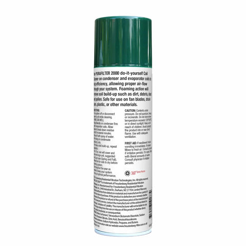 Back view of Foaming Coil Cleaner For HVAC Condenser And Evaporator Coils Commercial Grade Cleaner With Deep Foaming Action.
