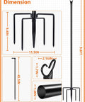 Dimensions of Two Pack 9.8 Ft Outdoor String Light Poles for Hanging Lights Durable Weather Resistant Yard Backyard Garden Patio Deck Lighting Stand Perfect For Outdoor Parties Weddings And Lit Backyard Vibes