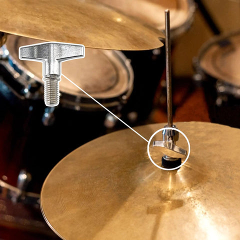 Close-up of M6x15mm zinc alloy cymbal stand wing nut screw from Pack of Two Drum Set Hardware Guards.
