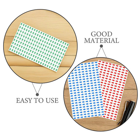 Self Adhesive Arrow Sticker Labels 240 Pack For Office Labeling And Safety Orientation Portable Synthetic Paper Arrow Stickers, green blue red