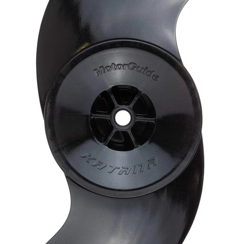 Pro Grade Katana Two Blade Propeller For Trolling Motors 10.25 Inch Diameter 3.5 Inch Hub Includes Prop Pin Nut And Washer Weedless Design Optimized For Shallow Open Water And Efficient Battery Use