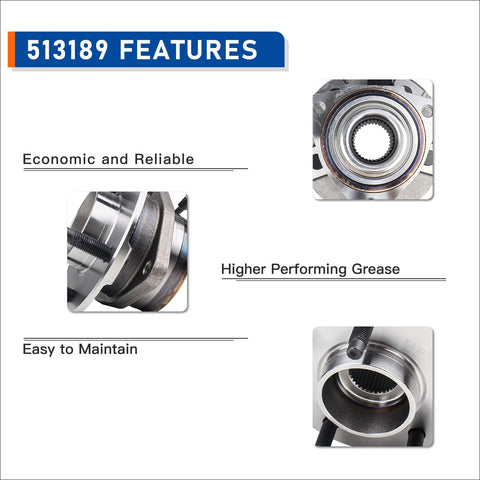 Front Wheel Bearing And Hub Assembly 513189 Fits 2005 2006 Chevy Equinox, 2006 Pontiac Torrent, 2002 2007 Saturn Vue With ABS