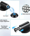 Heavy Duty Magnetic Door Stoppers Featuring Double Magnet Catch With Hardcore Hold To Keep Doors Shut Tight Easy Screw Or Peel Stick Install For Smooth Glide And Clutter Free Rooms Anytime, close-up view of dual magnets and metal material.