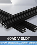 European Standard 4040 Aluminum Extrusion V Slot 4 Pack 800mm Length Anodized Black Rail For 3D Printer Engraving Machine Workbench Diy