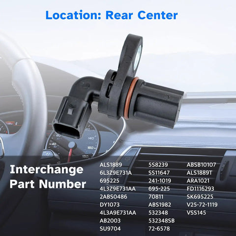 Straight Bolt On Rear Center Abs Wheel Speed Sensor Real Deal Fix For Ford F150 F250 F350 Super Duty Trucks showing detailed connections and part numbers