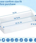 Door Shelf Bin Replacement For Whirlpool Kenmore Amana Frigidaire 16-3/8 W x 6 H size dimensions shown