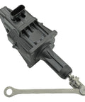 Turbo wastegate actuator for BMW 2.0L engines; black plastic housing with metal linkage and rod