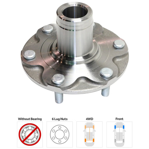Drop In Front Wheel Hub Assembly For Toyota Tacoma And Tundra With Six Lug Pattern Five Point Five Inch Bolt Pattern