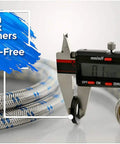 Stainless Steel Washing Machine Hoses 4 Foot Burst Proof 2 Pack Hot And Cold Water Supply Hoses with digital caliper measurement
